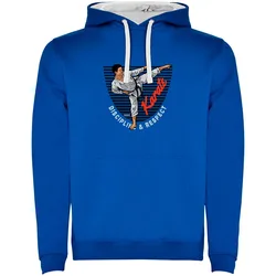 Sweat à Capuche Karate Bicolor Royal Blue / White S