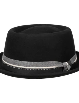 Wandricks Pork Pie Wool Hat by - black - Female - Size: M (56-57 cm) - Lierys - FashionsVida