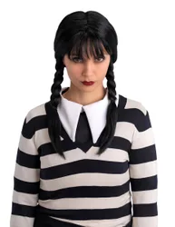 Gothic-Perücke Kostümaccessoire schwarz