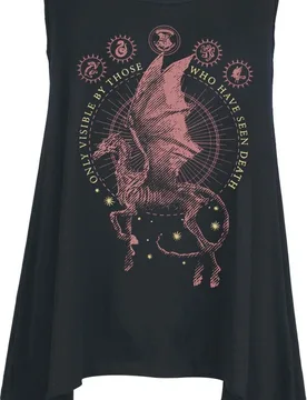 Top - Thestral - M bis 3XL - für Damen - Größe XXL - schwarz - EMP exklusives Merchandise! - Frauen - female - Harry Potter - FashionsVida