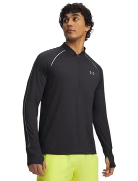 Felpa Con Mezza Zip Velociti Black / Reflective M - Under armour - FashionsVida