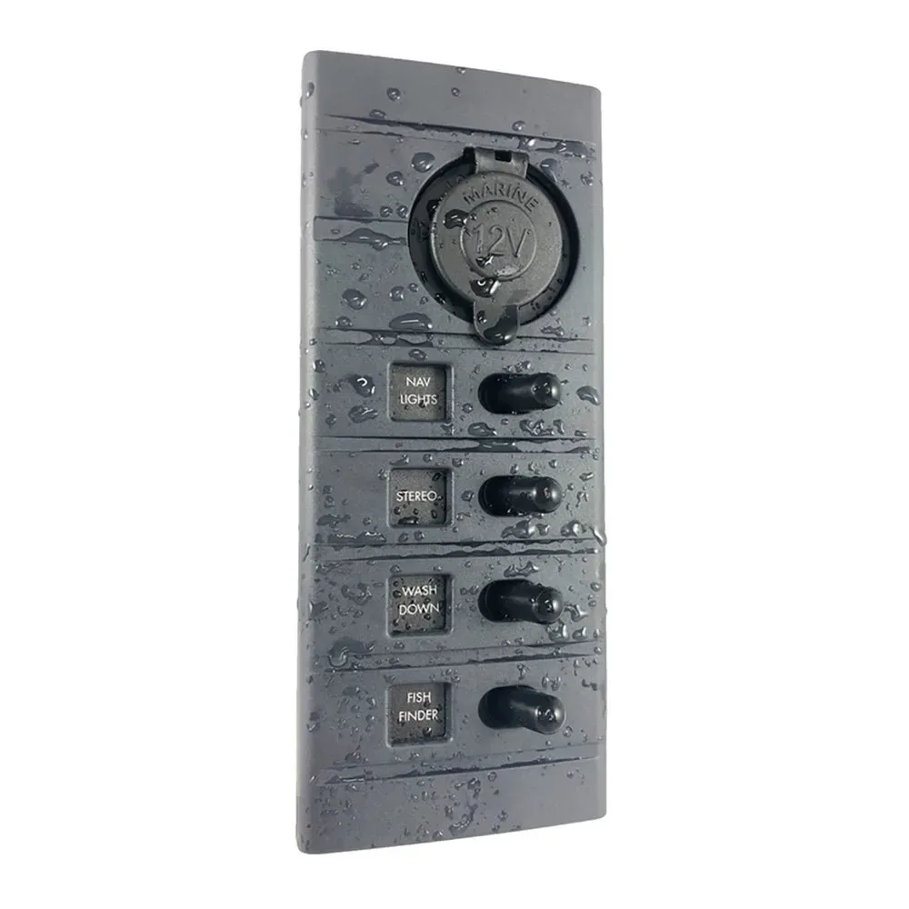 Way Switch Panel With Plug 15a 12v Grey One Size unisex - Plastimo - FashionsVida