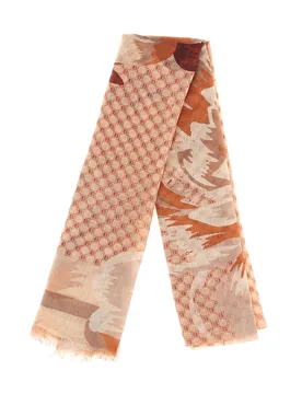 Foulard arancione con stampa floreale 26s206-06 - Laura Biagiotti - FashionsVida