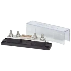 Anl 4 Terminals Fuse Block Black / Silver One Size unisex
