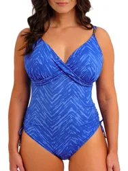 Womens Punta Mita Plunge Swimsuit - Blue Polyamide - Size 36e