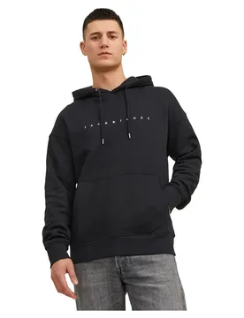 Felpa Con Cappuccio Star Black XS - Jack & jones - FashionsVida