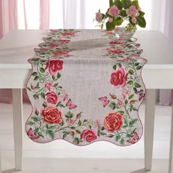 Schäfer Tischläufer "Rosen" mit Languettenrand 40 x 140 cm Eldo