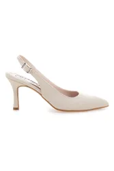 Décolleté da donna beige con cinturino slingback 5371 37