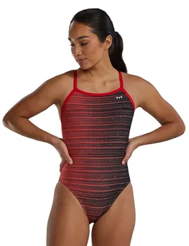 Durafast Elite Diamondfit Speedwarp Swimsuit Red 30 Women - TYR - FashionsVida