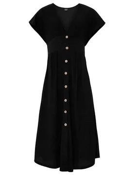 Robe à Manches Courtes Sambu True Black M - Protest - FashionsVida