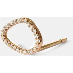Piercing único medio Bubble de oro y diamantes
