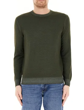 Maglione lana merino VERDE MILITARE 48 - FERRANTE - FashionsVida