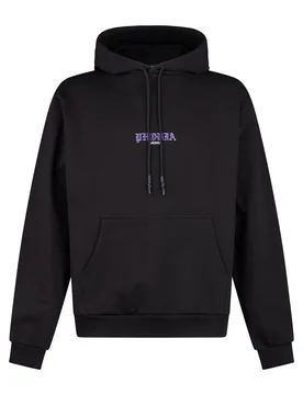 Felpa Leggera Cappuccio Uomo Skull Print Hoodie Black - PHOBIA - FashionsVida