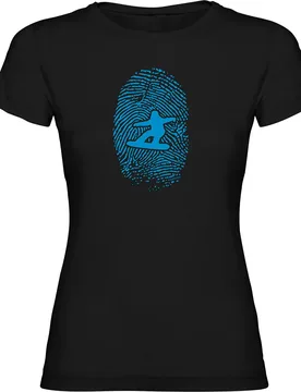 T-shirt à Manches Courtes Snowboarder Fingerprint Black M - Kruskis - FashionsVida