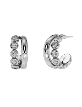 Boucles d'oreilles GRACE Large steel argent - Edblad - FashionsVida