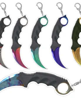 GuoXiaoLuo CS2 GO game knives Karambit Gamma Doppler Phase Fade Autotronic Tiger Tooth Slaughter Acrylic keychain Bag pendant - Aliexpress - FashionsVida