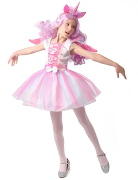 Einhorn-Kostüm mit Tutu für Mädchen Faschingskostüm rosa - female - KARNEVAL-MEGASTORE - FashionsVida