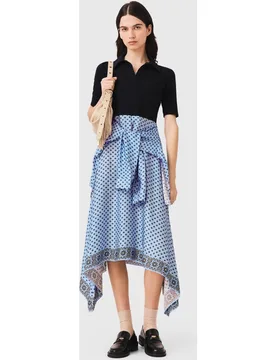 Vestido midi trampantojo estampado - Maje - FashionsVida