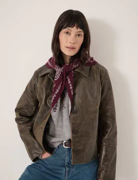 Paisley Triangle Scarf Dark Red female - hush - FashionsVida