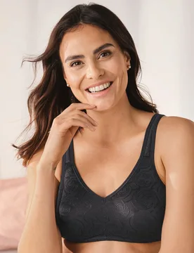 Nahtlos-BH Jacquard - Schwarz - female - Size: 100E - Avena - FashionsVida