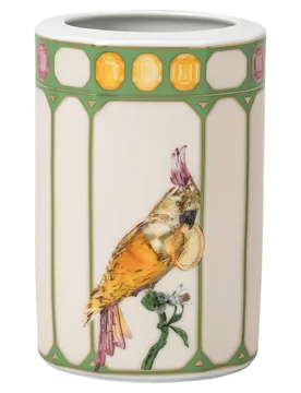 Vaso Idyllia, Porcellana, Motivo con stampa in cristallo, cacatua, Piccolo, Multicolore OS - Swarovski - FashionsVida