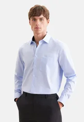 Regular Business Hemd Karo Blau 39