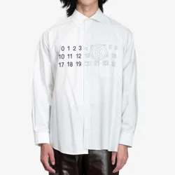 Camicia Uomo Bianca Patchwork in Cotone