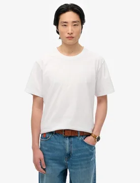 Superdry Men's Essentials T-shirt in Lockerer Passform Weiß - Größe: XL - 29.99 - FashionsVida