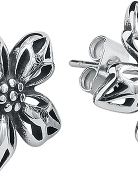 Ohrring - Wild Flower - für Damen - silberfarben - Frauen - female - etNox - FashionsVida