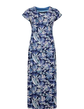 Weird Fish Mirren Printed Maxi Dress Size 12 - holiday-shop holiday-shop womens-summer-shop new-arrivals sale all-sale sale womens women women all-wom - Blue Indigo - FashionsVida