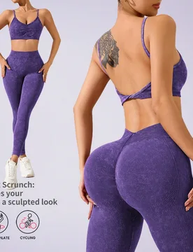 Conjunto de ropa deportiva para mujer con pantalones de suspensión de longitud completa y acabado mate - Shein - FashionsVida