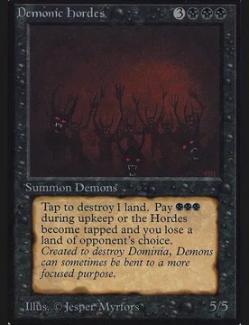 Demonic Hordes (Not Tournament Legal) International Edition - Magic: The Gathering - FashionsVida