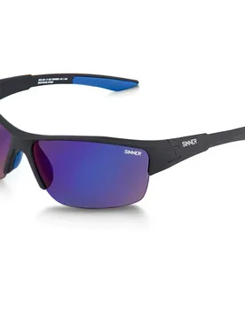 Lunettes De Soleil Reyes Cx Matte Black Blue Mirror/Orn/Clear Cx/CAT3 Homme - Sinner - FashionsVida