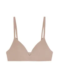 BH ohne Bügel WIRELESS PLUNGE BRA hazelnut beige 36D damen