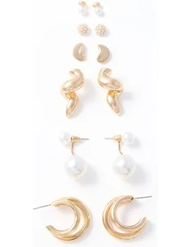 Sfera - Set 6 pendientes perlas - Sfera - FashionsVida