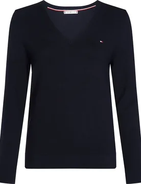 Polo A Maniche Lunghe Stitch V-n Desert Sky 2XL - Tommy hilfiger - FashionsVida