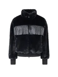 Veste en peluches noir 38