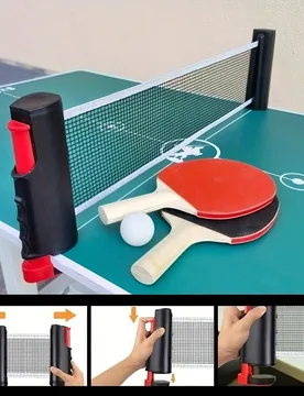 Set de Tenis de Mesa Portátil: Instalación rápida, incluye raquetas, pelotas y red retráctil, conveniente para entretenimiento interior y exterior - Shein - FashionsVida