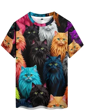 Summer Men's Creative Geometric Abstract Art 3D Printed Short Sleeve T-shirt Street Trendy Fashion Style Round Neck Comfortable - Aliexpress - FashionsVida