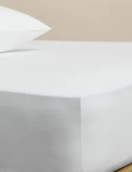 Pure Brushed Cotton Deep Fitted Sheet White