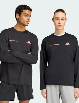 Maglia a maniche lunghe adi365 Running Community Culture XL Black / Solar Turbo - Adidas - FashionsVida