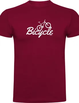 Maglietta A Maniche Corte Bicycle Dark Red - Kruskis - FashionsVida