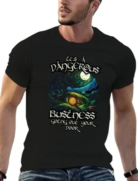 It's a Dangerous Business - Whimsical Halfling Hole - Fantasy T-Shirt Daily Casual Short Sleeve Tee Shirt - Aliexpress - FashionsVida