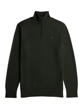 Maglione Con Mezza Zip The Olivier Asfalt Heather S - G-Star - FashionsVida