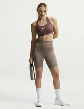Mittelstarke gepolsterte BH für Frauen Swoosh - Noir - female - Size: S - Nike - FashionsVida