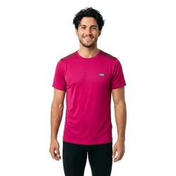 Maglietta A Maniche Corte Color Block Pink