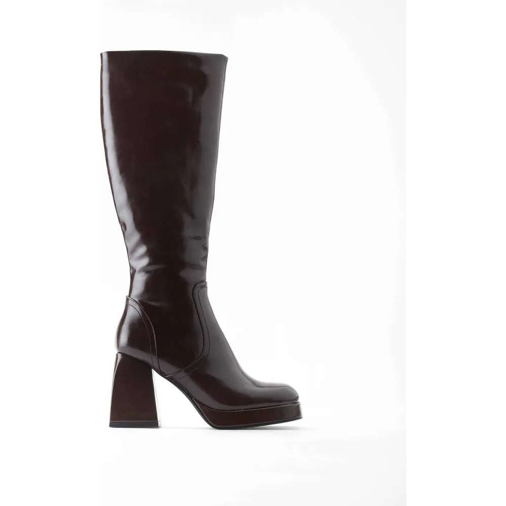 Botas de tacón de mujer de caña alta con plataforma - Mim - FashionsVida