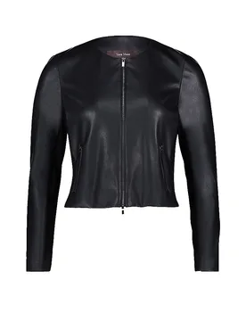 Veste courte aspect cuir noir 42 - Vera Mont - FashionsVida