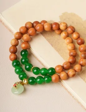 High-oil Thuja double-ring premium prayer beads bracelet, unisex sandalwood DIY original design - Aliexpress - FashionsVida