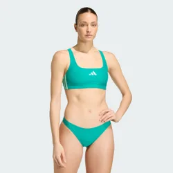 Bikini 3-Stripes V-Back 40 Equipment Green / Clear Mint